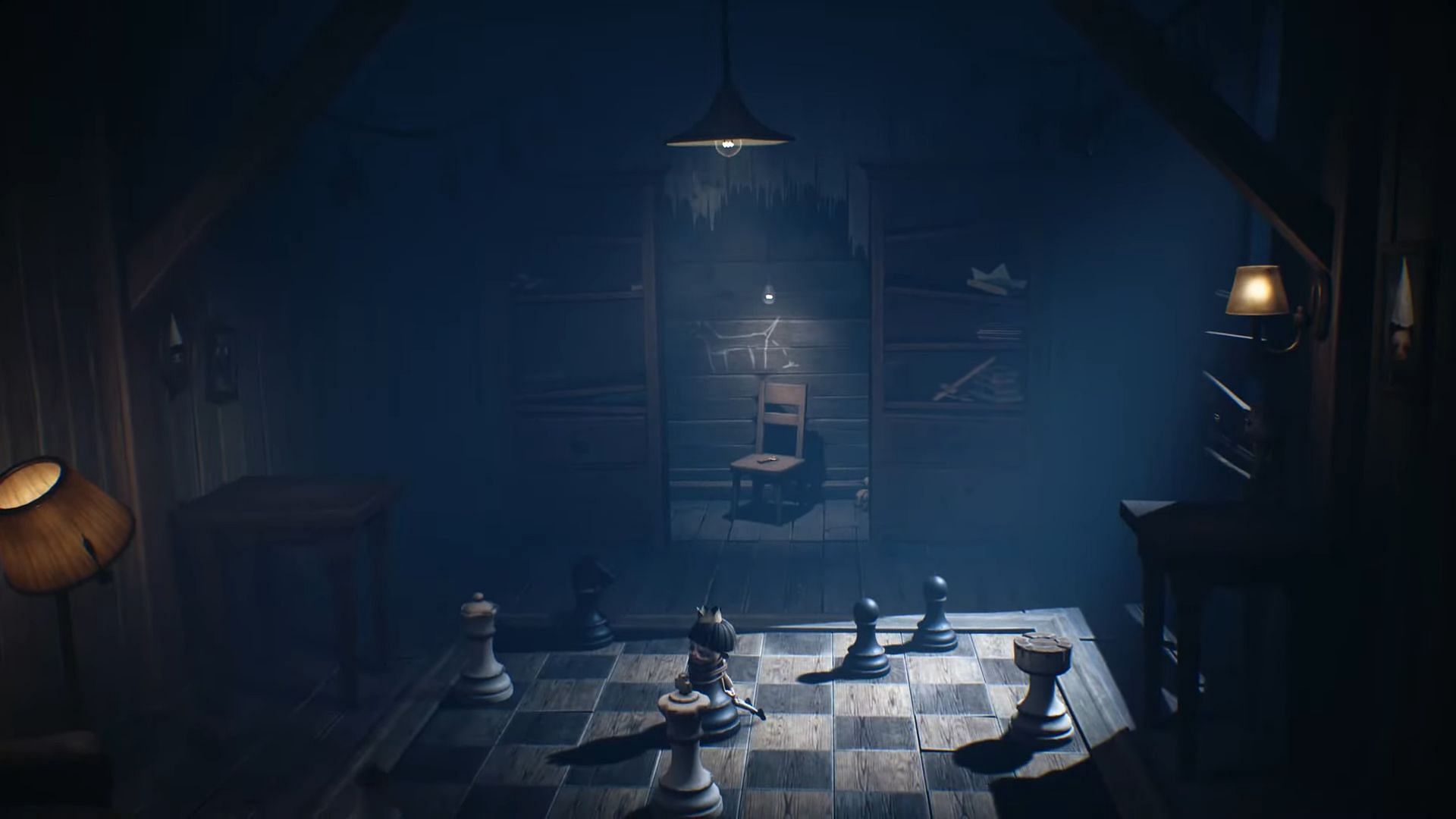 Concluding the Little Nightmares 2 chess puzzle (Image via BANDAI NAMCO Entertainment)